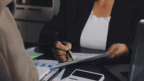 Diverse team of professionals engaged in a website graphic design board mee.. Stock Footage 317429523