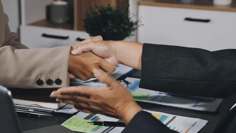 Diverse team of professionals engaged in a website graphic design board mee.. Stock Footage 317429548