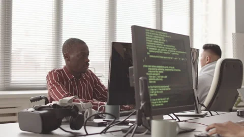 Diverse Team of Software Developers Working in Office Stock Footage 172230353