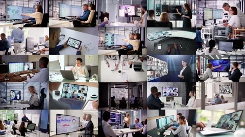 Diverse Team Training On COmputers Stock Footage 283689586