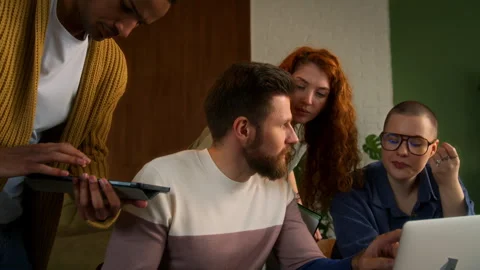 Diverse team work together Stock Footage 267817467