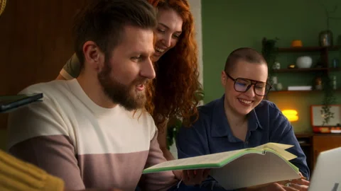 Diverse team work together Stock Footage 267818120