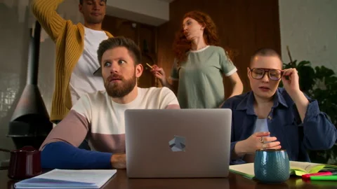 Diverse team work together Stock Footage 267818901