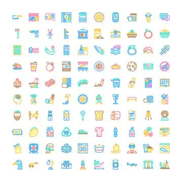 Diverse ui ux interface icons set 스톡 일러스트