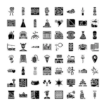 Diverse universal icon set for web and print Stockillustratie