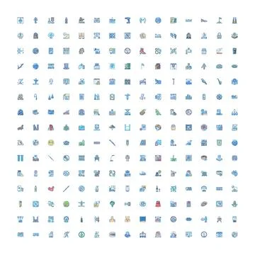 Diverse universal icon set for web and mobile applications 스톡 일러스트