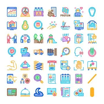 Diverse web design and app symbols collection Illustrazione stock