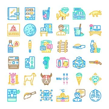 Diverse web icons collection featuring outline style Stockillustratie