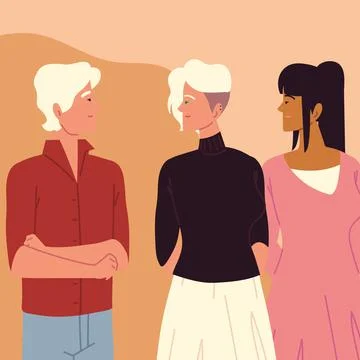 Diverse young character Stock Illustration
