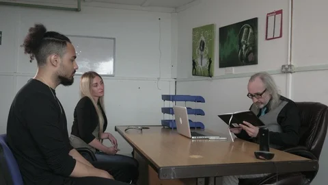 Diverse Young Couple Secure Recording Contract Stock Footage 112861283