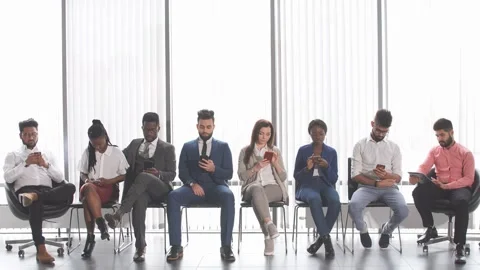 Diverse young people using smartphone Video stock 166611223