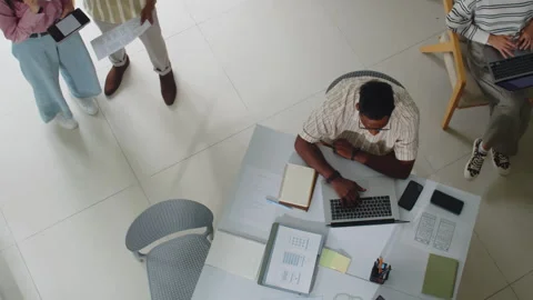 Diverse Young Team of Developers Working in Office Stock Footage 270145934