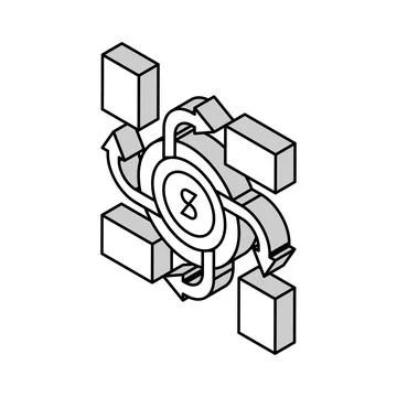 Diversification financial advisor isometric icon vector illustration Stock Illustration