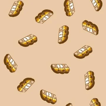 Diversification financial advisor isometric icon seamless pattern Stock Illustration