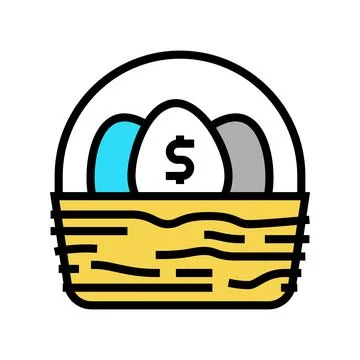 Diversification money color icon vector illustration Stock Illustration