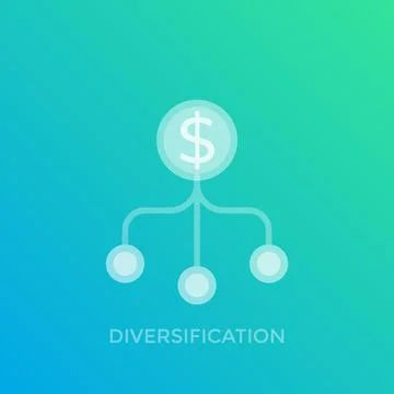 Diversification vector icon Stock Illustration
