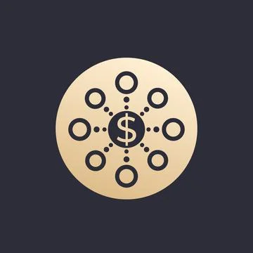 Diversified portfolio icon Stock Illustration