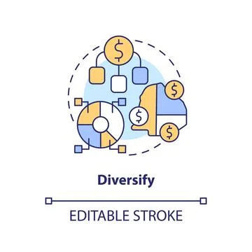 Diversify concept icon Stock Illustration