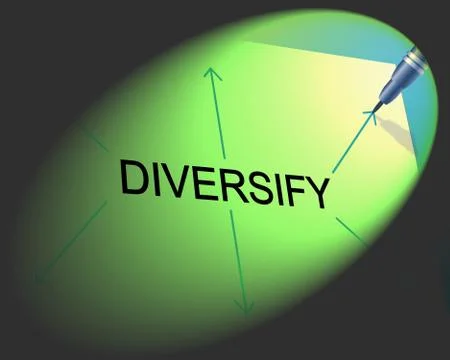 Diversify diversity showing mixed bag and diverse Stock Illustration