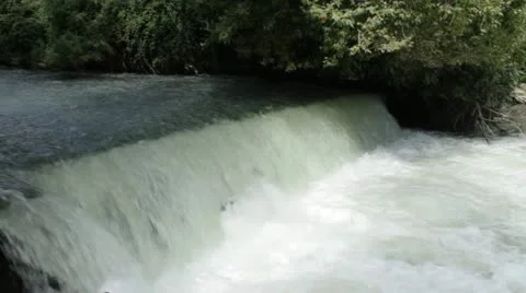 Diversion Dam in a River Stock Footage 12330576