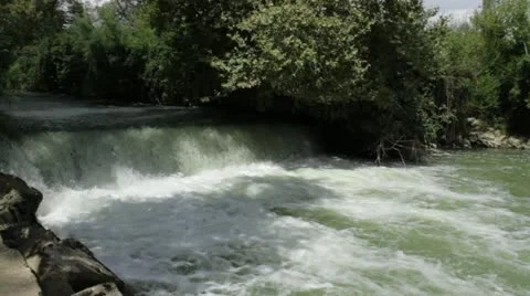 Diversion Dam in a River Stock Footage 12330606