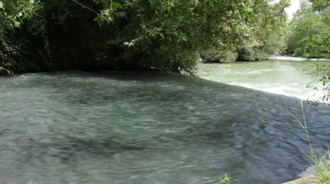 Diversion Dam in a River Stock Footage 12330977