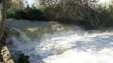 Diversion Dam in a River Stock Footage 12732400