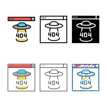 Diversity 404 internet web page error color icon vector Illustrazione stock