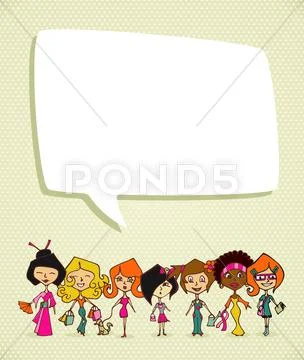 Diversity 8 march international women day Stock Illustration