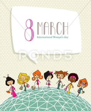 Diversity 8 march women day Stock Illustration