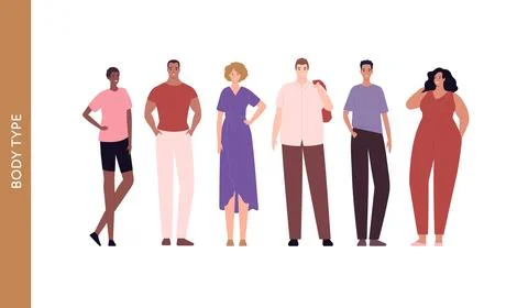 Diversity and inclusion concept. Vector flat character illustration set. Mu.. Stock Illustration