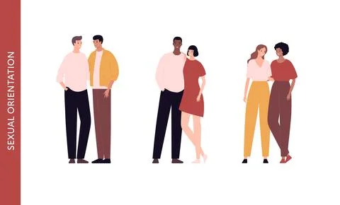 Diversity and inclusion concept. Vector flat character illustration set. Gr.. Stock Illustration