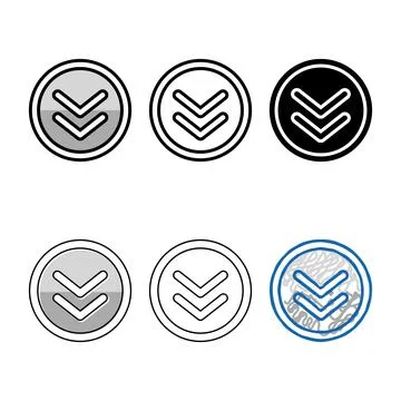 Diversity button scroll color icon vector Illustrazione stock