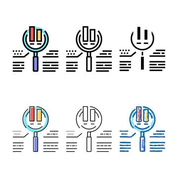 Diversity chart research color icon vector 스톡 일러스트