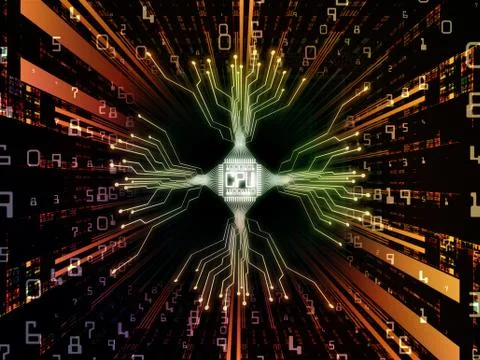 Diversity of Computer CPU Illustrazione stock