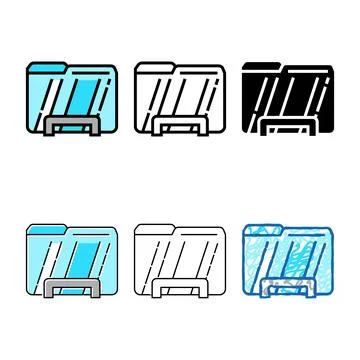 Diversity computer folder color icon vector Stock Illustration