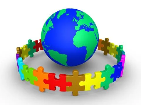 Diversity concept with earth Stock Illustration