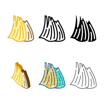 Diversity corn husks color icon vector Stock Illustration