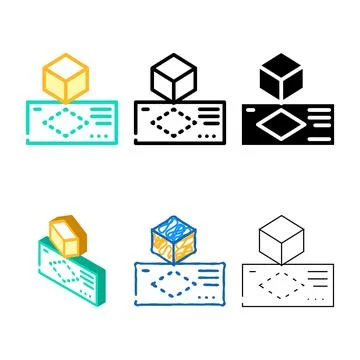 Diversity creating templates color icon vector Stock Illustration