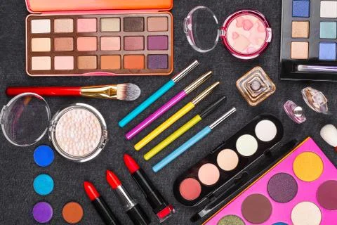Diversity of decorative cosmetics Stock Photos