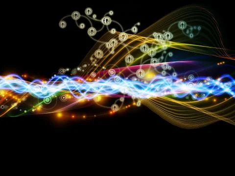 Diversity of Dynamic Network 스톡 일러스트