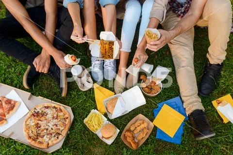 Diversity of fast food Stock Photos