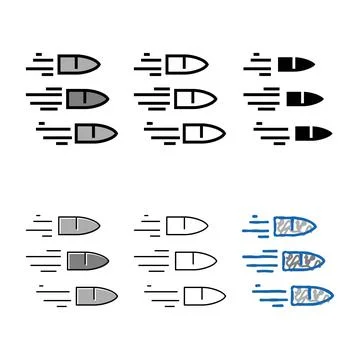 Diversity flying bullets color icon vector Stock Illustration