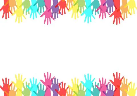 Diversity Hand Stand Frame Background Stock Illustration