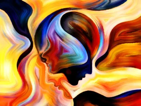 Diversity of Inner Paint Stock Illustration