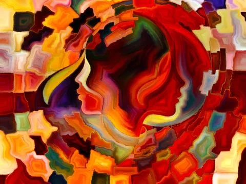 Diversity of Inner Paint Stock Illustration