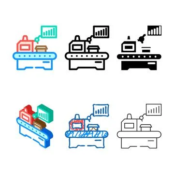 Diversity lean manufacturing mechanical engineer color icon vector 스톡 일러스트