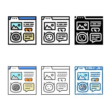 Diversity message chat bot color icon vector 스톡 일러스트