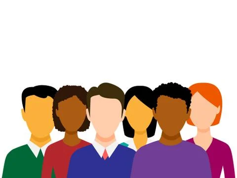 Diversity modern flat vector concept digital illustration of various people Stock Illustration