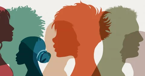 Diversity multi-ethnic people.Group men and women of diverse culture. Crowd Stock Footage 149248068